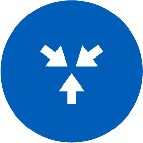 Core Values Family icon with three arrows facing inward