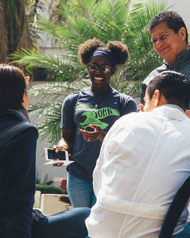 Campus evangelism on an Every Nation missions trip in Latin America