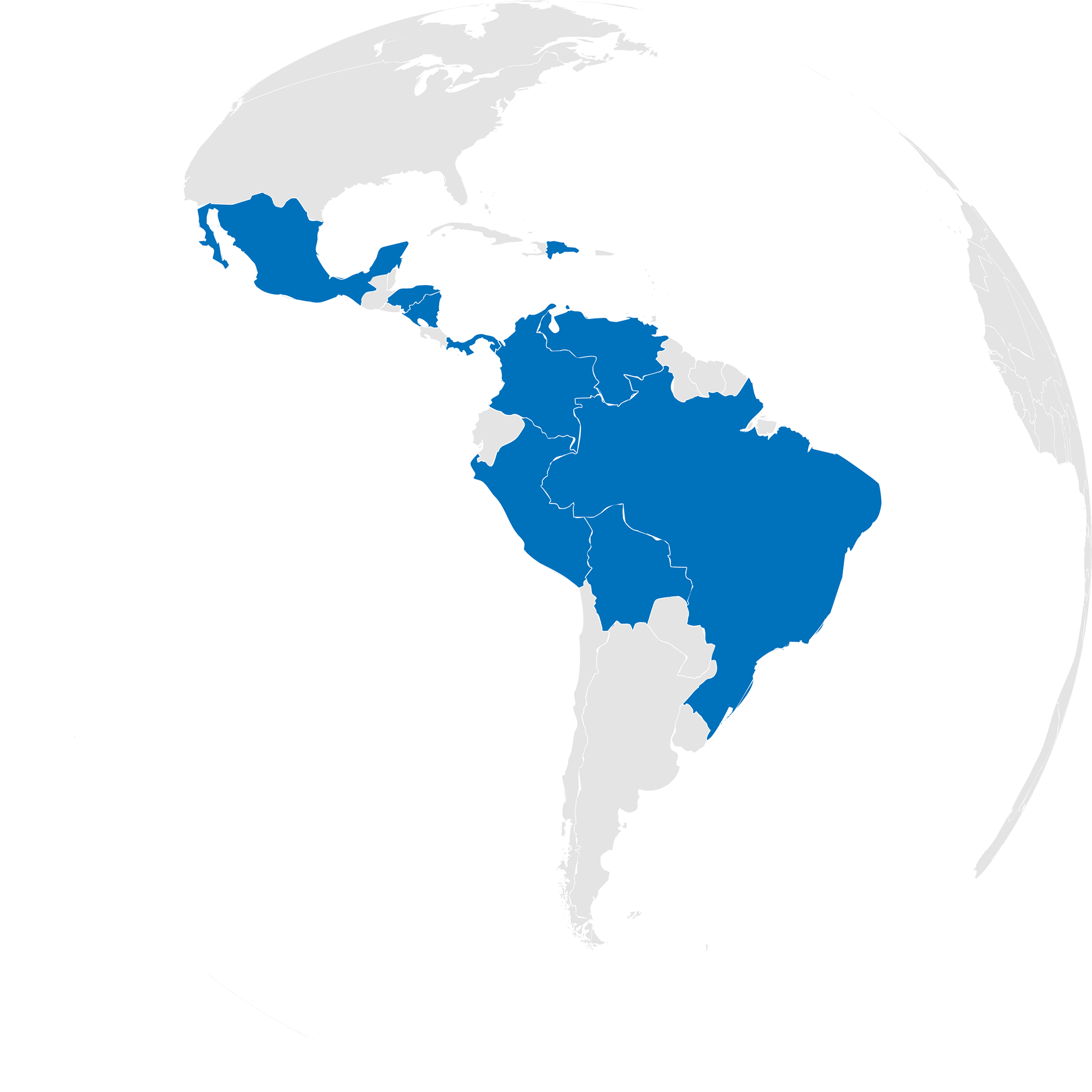 Latin America Globe-2023feb